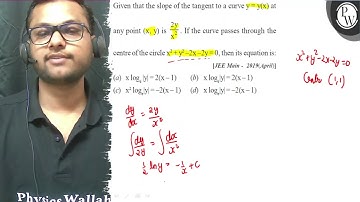 Given that the slope of the tangent to a curve \( y=y(x) \) at P an...