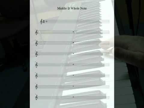 Piano Lesson 7 Middle B - YouTube