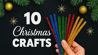 10 Easy🎄DIY  Christmas Decorations 2025 🔥 Pipe Cleaner Crafts and Holiday Ideas