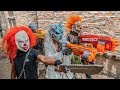 GUGU Nerf War : SWAT CID Dragon Nerf Guns Fight Criminal Group SKMAN Mask Uncompromising Battle