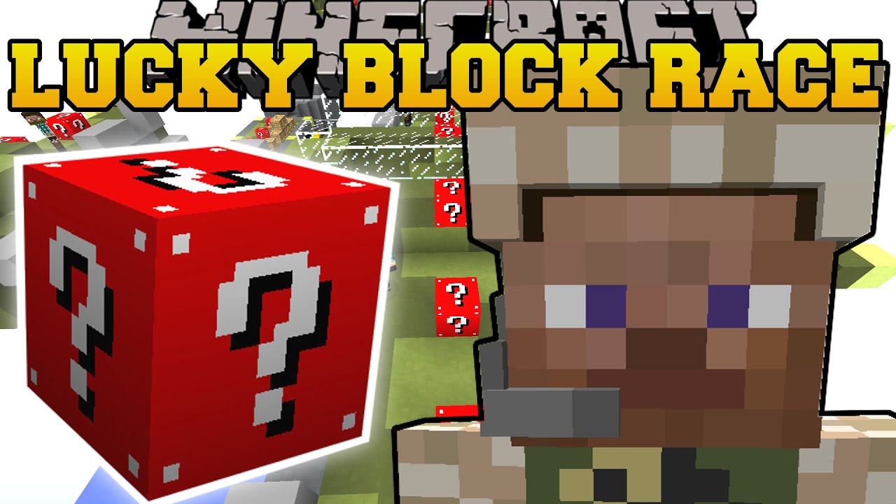 Minecraft: SUPER MARIO LUCKY BLOCK RACE - Lucky Block Mod - Modded