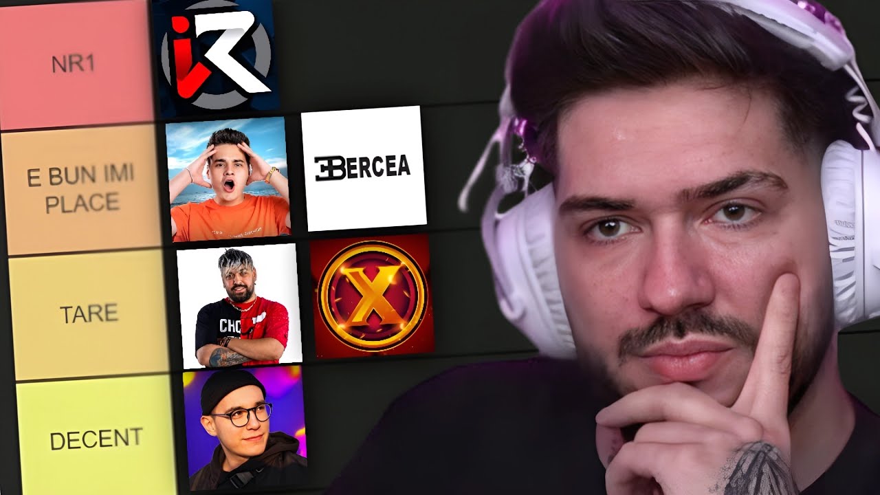 Tier List cu Youtuberi 2024