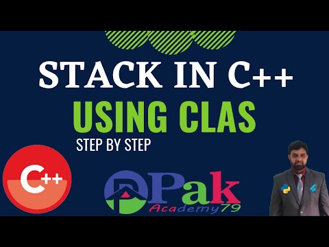 stack c++ program using class | pop function