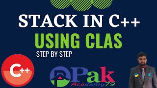 stack c++ program using class | pop function