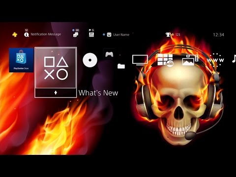 Pro Gamer Skull PlayStation 4 Dynamic Theme