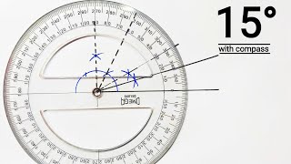 How to draw 15 degree with compass by RGBT Mathematics #15 degree kaise banaye by RGBT Mathematics  326 views 3 months ago 2 minutes, 15 seconds