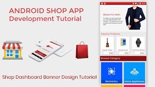 Android Shop App Dashboard Layout Design Part 6 Banner Animation screenshot 2