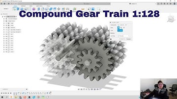 Compound Gear Train - Day 92 of 100 Autodesk Fusion 360 Journey