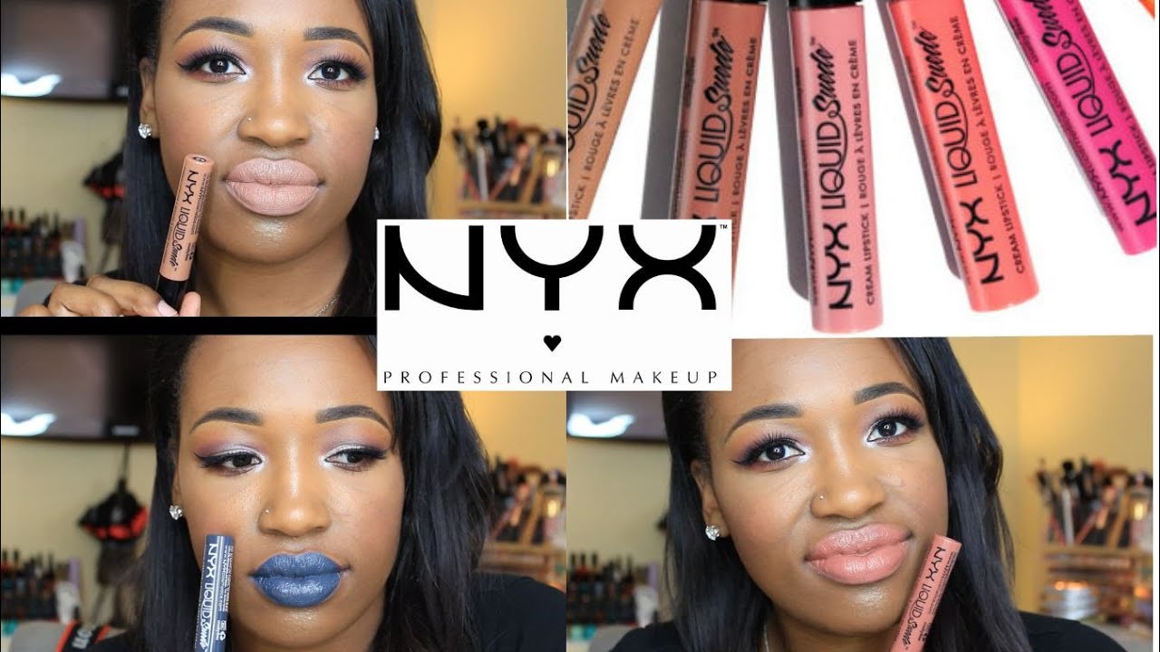 NYX Liquid Suede Lip Creams | Lip Swatches + Review | Deep Skin Tones