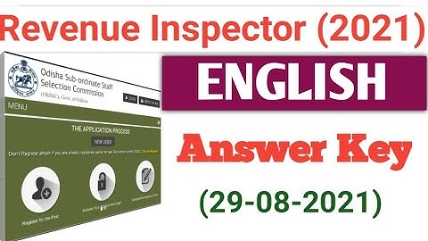 ENGLISH ANSWER KEY REVENUE INSPECTOR