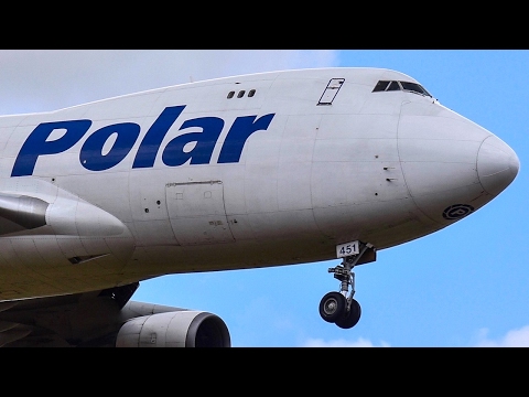 RARE Polar Air Cargo 'DHL' 747 DAYLIGHT Landing at Melbourne Airport