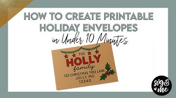 DIY Printable Holiday Envelope FAST with Free Tools 🎄✨ | Easy Beginner Friendly Tutorial