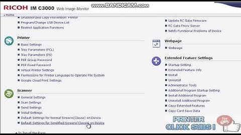 ricoh imc mpc default settings scaner  of normal panel scanner