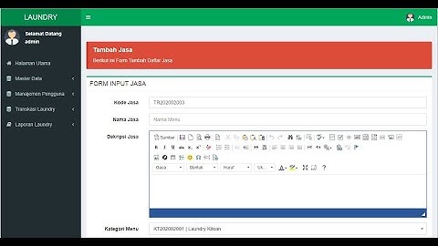 Sistem Informasi Aplikasi Laundry PHP MySQLi Lengkap Source Code