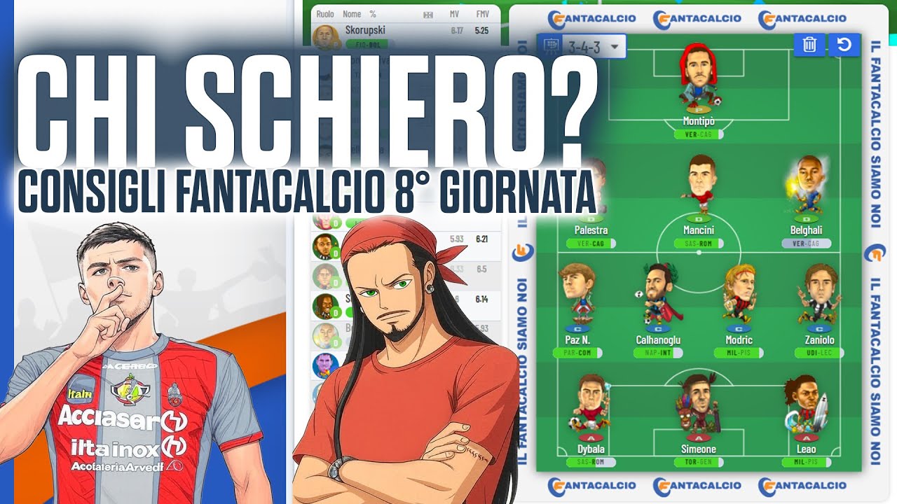 CONSIGLI FANTACALCIO 8° GIORNATA: I CANTACONSIGLI DEL WEEKEND!