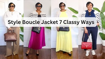 How To Style A TIMELESS Boucle/Stripe Cardigan 7 Classy Ways | Restyling Inspiration