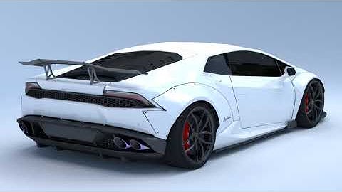3D Model of Lamborghini Huracan 2015 Liberty Walk Review