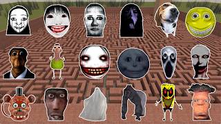 Too Much Nextbot And Nicos Nextbots In Maze Garrys Mod Yoshie,Hamod Habibi,Obunga,Selene