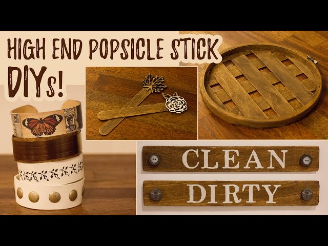 High End Popsicle Stick DIYs  Easy Cheap Craft Stick Crafts 