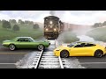 Cars vs Train Crash Test in BeamNG.drive | Ultimate Physics Destruction
