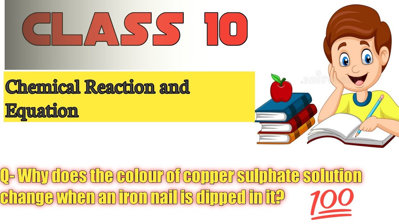 why does the colour of copper sulphate solution change when an iron