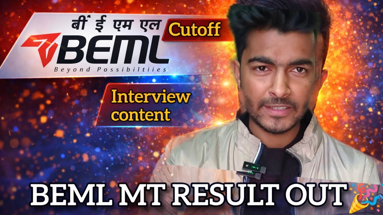 BEML Management Trainee Result Out 🔥 | Shocking Cutoff 🥺