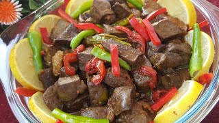 طريقة قلي كبدة الخاروف( السوده كبده ) بطريقه مبسطه وطعم لذيذ وطريقة تقديم  مميزه  تابعو الفيديو