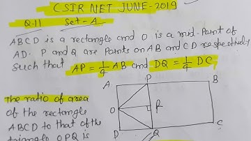 CSIR NET JUNE 2019 Q.11 Set-A Maths solution |General Aptitude proble of CSIR NET JUNE 2019