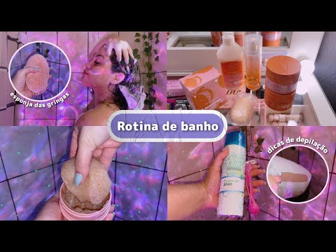 🍑 ROTINA de BANHO 🍑completa usando produtinhos de pêssego |  Thamires Lima