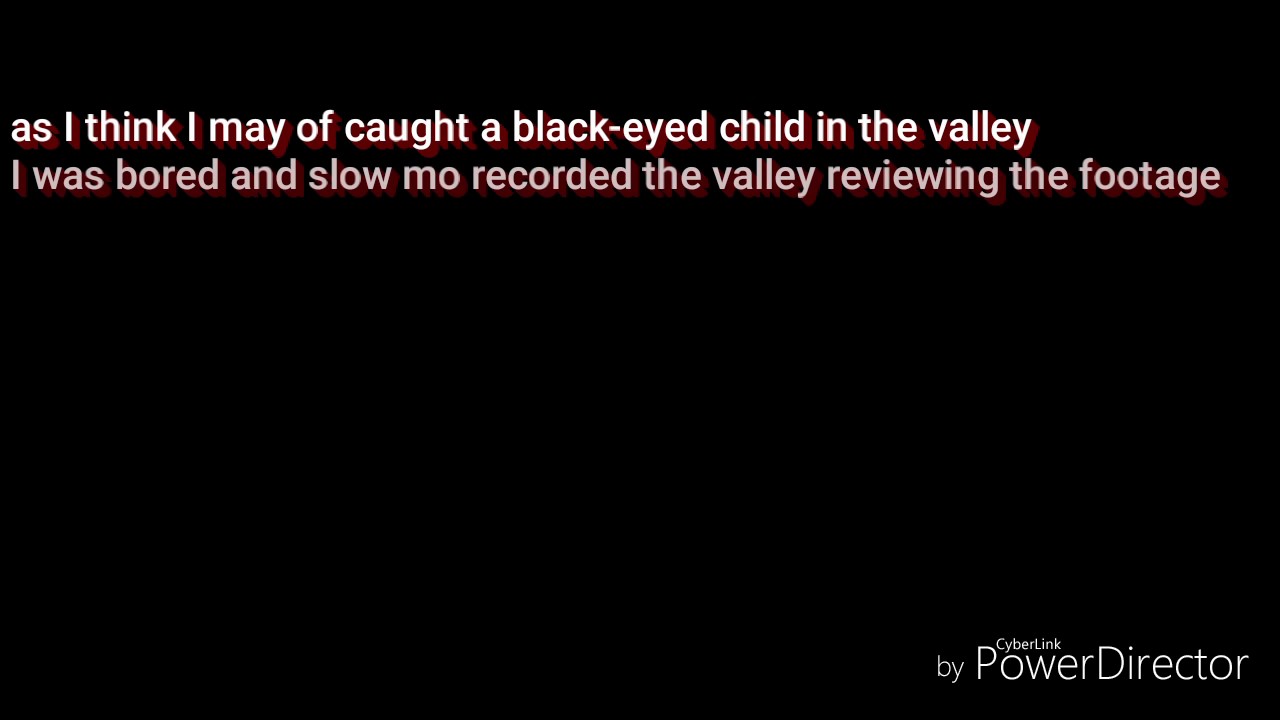 Black-eyed child in valley caught on camera