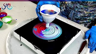 Amazing CELLS with Funnel Acrylic Pour Technique. Fluid Art | Acrylic Pouring Cells