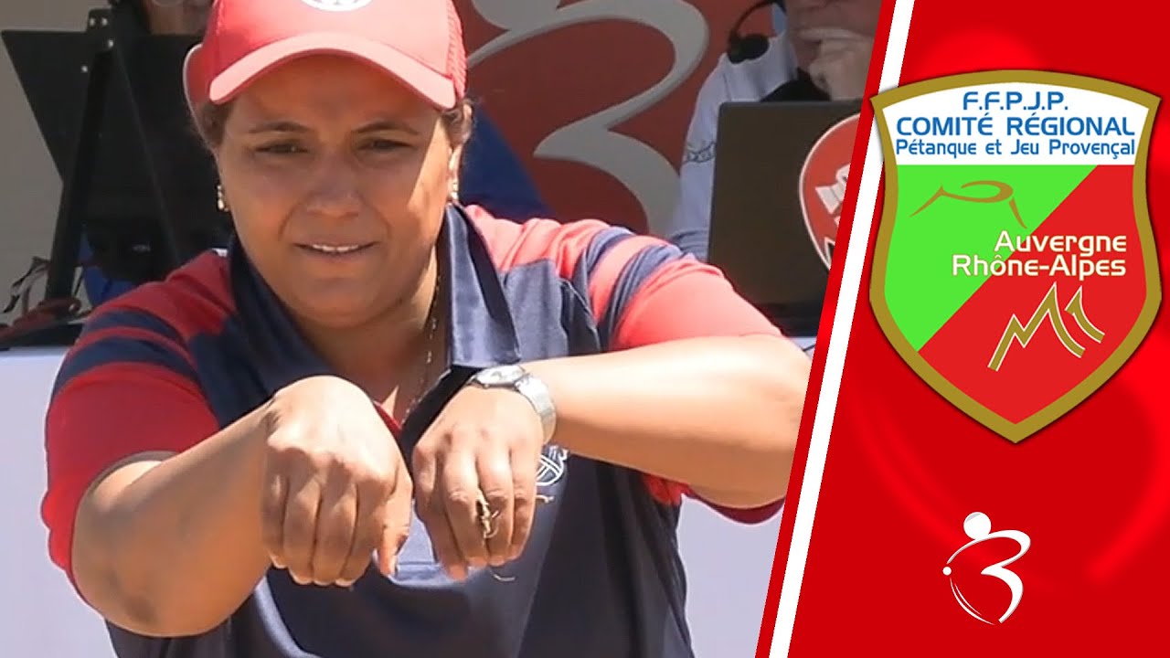Miniature : Huitième du triplette féminin : BEJI vs VINCENT - Championnat Auvergne Rhône-Alpes de pétanque 2024