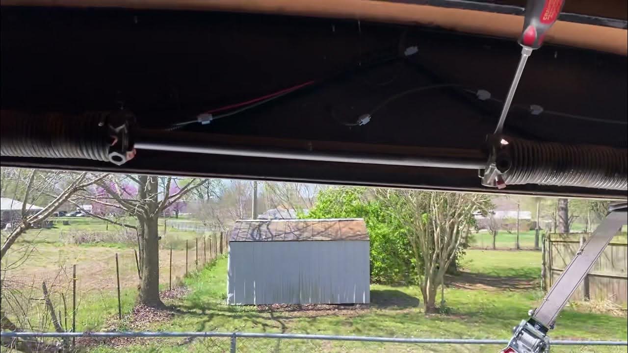 Trailer door spring adjust YouTube