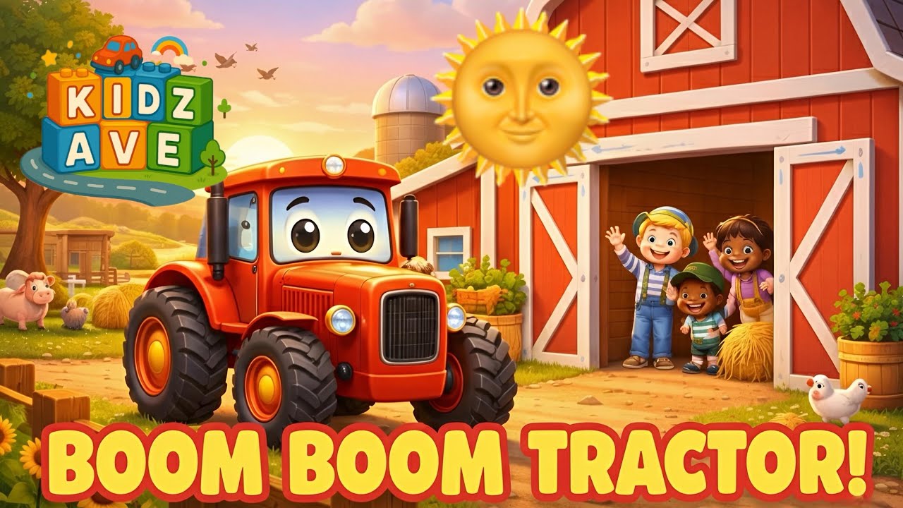 Tractor Song for Kids 🚜 Tractor BOOM BOOM VROOM | Fun Nursery Rhyme for kids and toddler preschool 