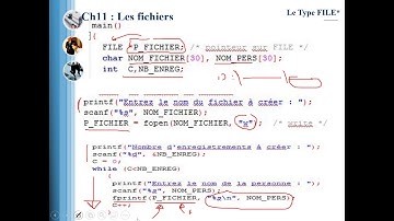 Programmation C : 10 - Les fichiers (Exemple)