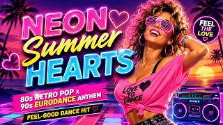 💖 Neon Summer Hearts – 80s Retro Pop x 90s Eurodance Anthem | Feel-Good Dance Hit 🌅✨