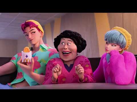 KPop Demon Hunters McDonald's 2026 Huntrix and Saja boys adult happy meal commercial