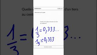 ✅ Réponse Question 4 DNB Maths 2026 : Arrondir 1/3 au centième 🔥  #dnb #brevet #automatismes #maths