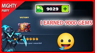 I earned 9000 gems thanks to Legendary Draft in the game Mighty Party screenshot 3