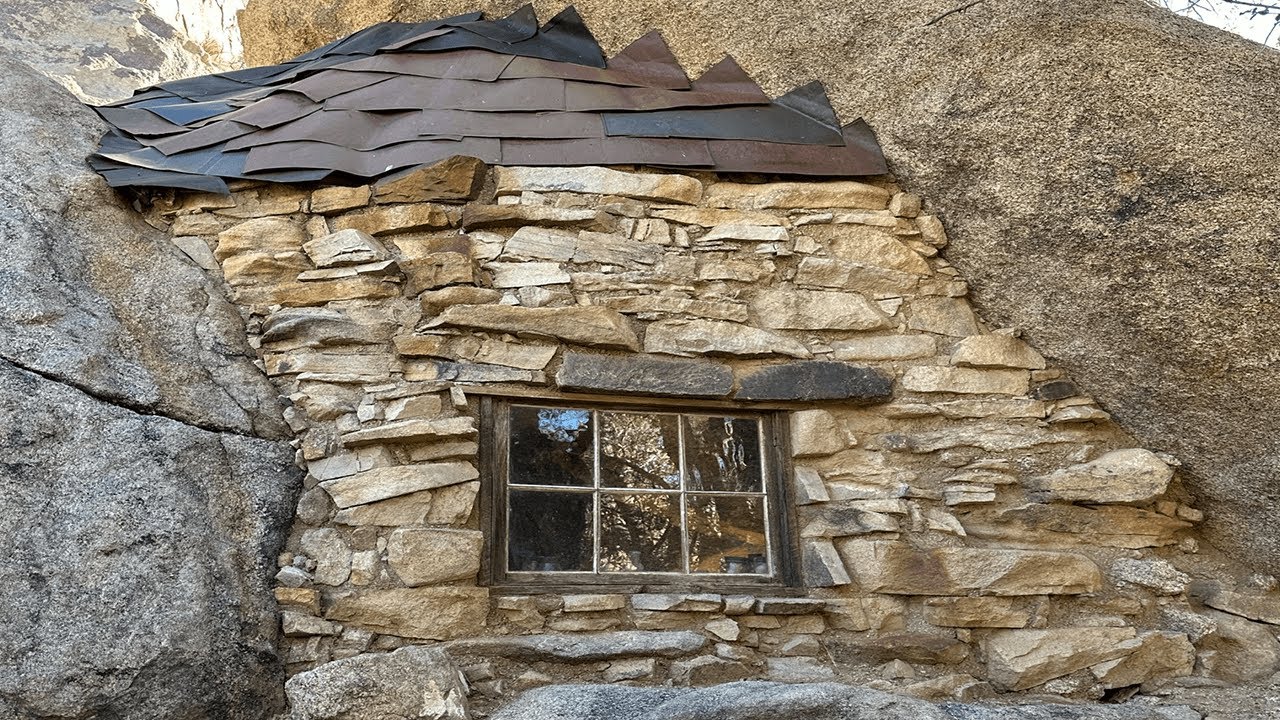 Visiting a Secret Abandoned Miners Cabin Built Between Giant Boulders