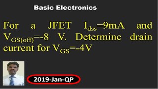 Numerical on JFET to calculate drain current