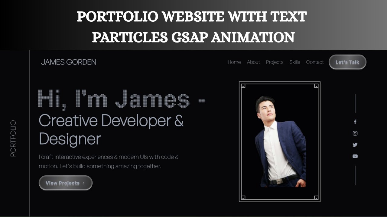 GSAP Particle Morph Animation Intro for Portfolio Websites | HTML CSS ...