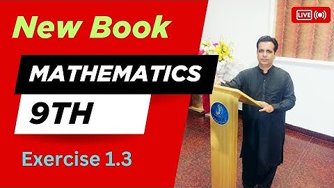 Exercise 1.3 | Q.No 6,7,8,9 | 9th mathematics | New book | PTB