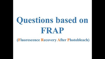 Questions Based on FRAP  (Fluorescence Recovery After Photobleach)- English