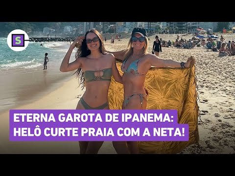 Helô Pinheiro enjoys Ipanema and poses with her granddaughter Bruna; the girl from Ipanema is 82 ...