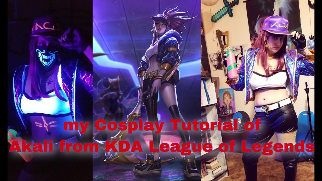 my cosplay tutorial Akali from KDA League of Legends
