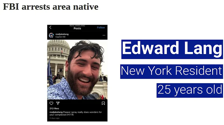 US Capitol Arrests: Edward Lang INDICTED