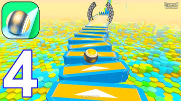 Action Balls - Gyrosphere Race - Gameplay Part 4 Levels 44-54 Going Balls Video (iOS, Android)