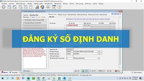 Đăng Ký Số Định Danh Hàng Hoá | Nhập Khẩu