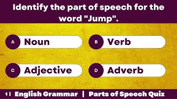 Parts of Speech Quiz - English Grammar Test